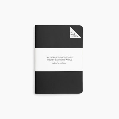 Pocket Diary Charcoal Black A6 Blank A Good Company